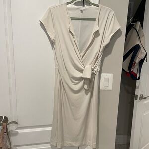 White New York and Company Wrap style dress, sz M, professional